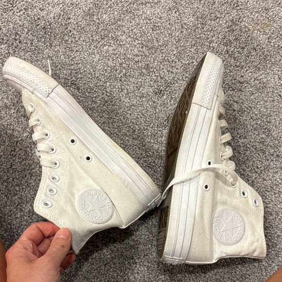 Converse White High-Top Sneakers - Picture 1 of 3